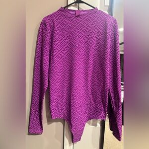 Skims Fendi Embossed Logo Long Sleeve Bodysuit